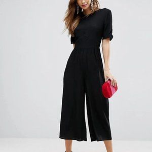 ASOS Black Tea Jumpsuit Size 4